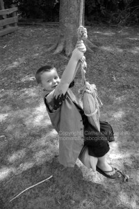old time rope swing